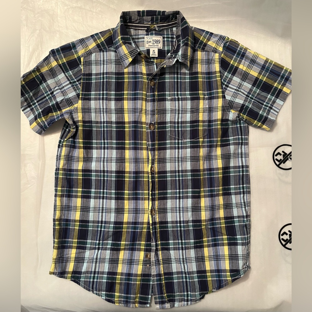 Place boys’ Multicolor Plaid Shirt (size7/8)